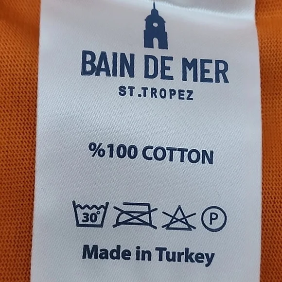 Bain De Mer Catch The Dollar St. Tropez Luxury Resort Orange Short Sleeve Tee C